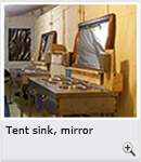 Tent sink, mirror