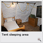 Tent sleeping area